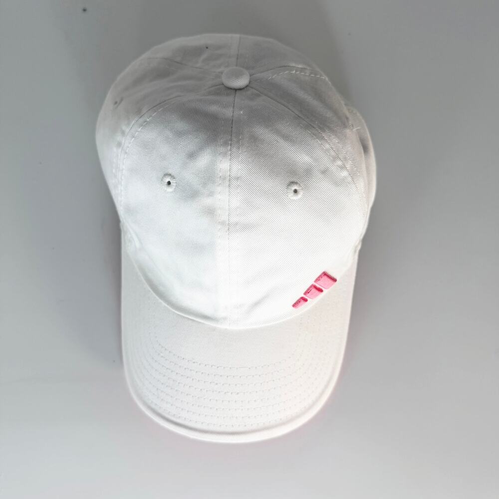 Adidas Adjustable Strapback Hat Baseball Cap Women White Pink - Picture 3 of 10
